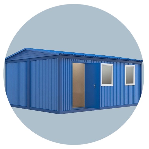 Модульный штаб стройки из двух модулей 6000х4800 мм