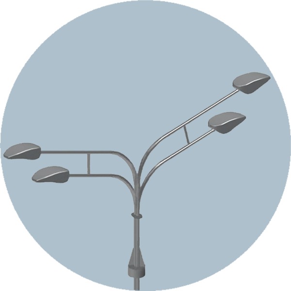 Консольный кронштейн четырёхрожковый К10-2,0-2,5-1-1